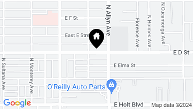 Map of 820 E D Street ABC, Ontario CA, 91764