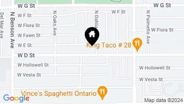 Map of 1242 W D Street, Ontario CA, 91762