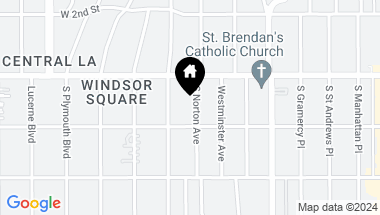 Map of 335 S Norton Avenue, Los Angeles CA, 90020