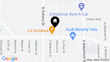 Map of 121 N Almont Drive 301, Beverly Hills CA, 90211