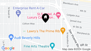 Map of 164 N Carson Road, Beverly Hills CA, 90211