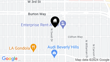 Map of 200 N Swall Drive 408, Beverly Hills CA, 90211