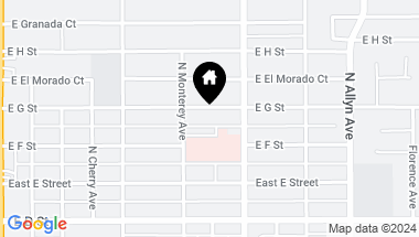 Map of 632 E G Street, Ontario CA, 91764