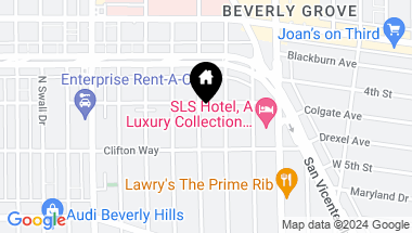 Map of 464 S Sherbourne Drive, Los Angeles CA, 90048