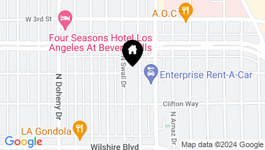 Map of 300 N Swall Drive 451, Beverly Hills CA, 90211