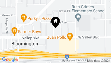 Map of 10061 Portola Avenue, Bloomington CA, 92316