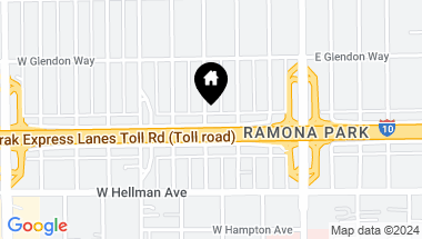 Map of 325 W Ramona Road, Alhambra CA, 91803