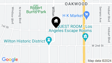 Map of 102 S WILTON Place, Los Angeles CA, 90004