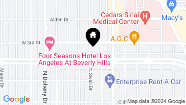 Map of 322 S Swall Drive, Los Angeles CA, 90048
