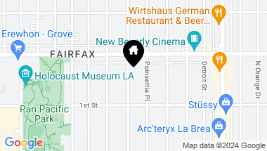 Map of 150 N Fuller Avenue, Los Angeles CA, 90036