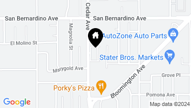 Map of 9847 Cedar Avenue 8, Bloomington CA, 92316