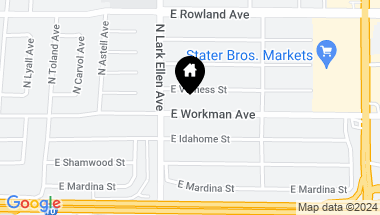 Map of 1429 E Workman Avenue, West Covina CA, 91791