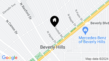 Map of 513 Foothill Road, Beverly Hills CA, 90210