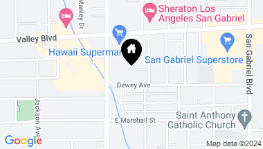 Map of 206 E Ralph Street, San Gabriel CA, 91776