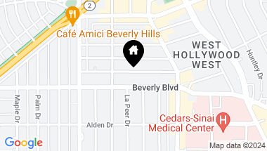 Map of 8890 Rosewood Avenue, West Hollywood CA, 90048