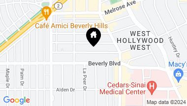 Map of 8860 Rosewood Ave, West Hollywood CA, 90048