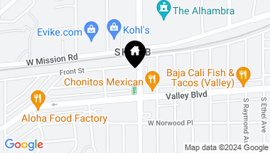 Map of 1325 S Fremont Avenue, Alhambra CA, 91803