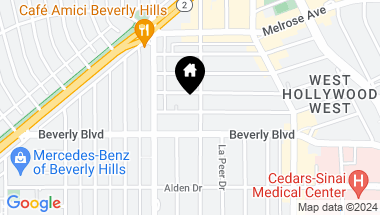 Map of 9011 Rosewood Avenue, West Hollywood CA, 90048