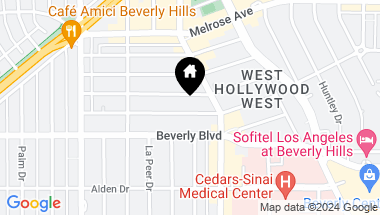 Map of 8835 Rosewood Avenue, West Hollywood CA, 90048