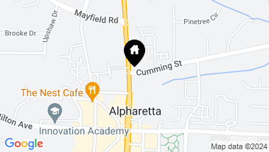 Map of 113 Cumming Street, Alpharetta GA, 30009