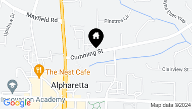 Map of 97 Cumming Street, Alpharetta GA, 30009