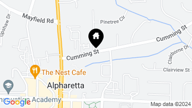 Map of 101 Cumming Street, Alpharetta GA, 30009