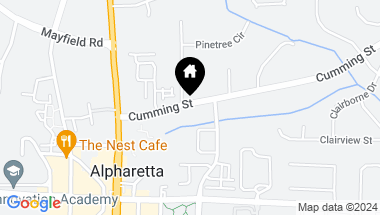 Map of 107 Cumming Street, Alpharetta GA, 30009
