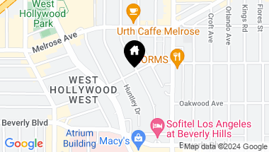 Map of 449 Westbourne Dr, West Hollywood CA, 90048