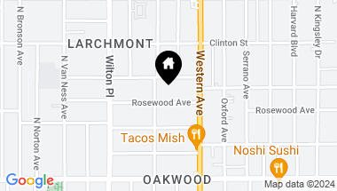 Map of 4843 Rosewood Ave, Los Angeles CA, 90004