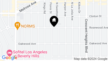 Map of 462 N Flores St, Los Angeles CA, 90048