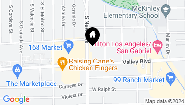 Map of 1548 New Avenue, San Gabriel CA, 91776