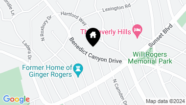 Map of 912 Benedict Canyon Drive, Beverly Hills CA, 90210