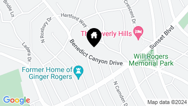 Map of 912 Benedict Canyon Drive, Beverly Hills CA, 90210