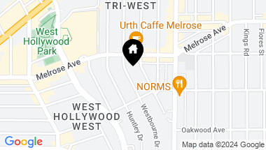 Map of 546 Westbourne Drive, West Hollywood CA, 90048