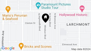 Map of 621 N Windsor Blvd, Los Angeles CA, 90004