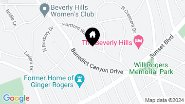 Map of 915 Hartford Way, Beverly Hills CA, 90210