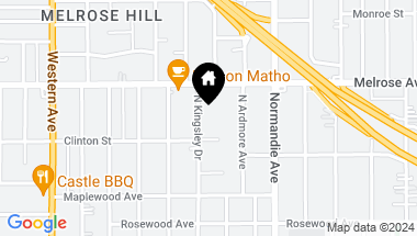 Map of 626 -630 N Kingsley Drive, Los Angeles CA, 90004