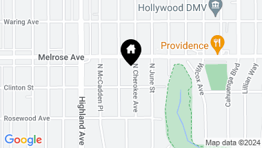 Map of 621 N Cherokee Avenue, Los Angeles CA, 90004