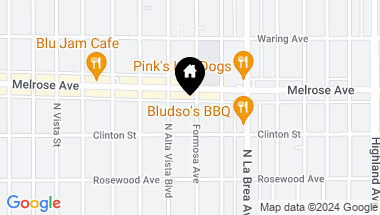 Map of 633 N FORMOSA Avenue, Los Angeles CA, 90036