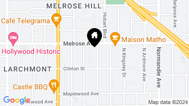 Map of 641 N Hobart Boulevard, Los Angeles CA, 90004