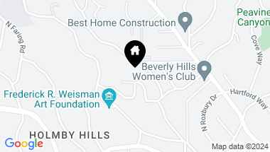 Map of 1024 Ridgedale Drive, Beverly Hills CA, 90210