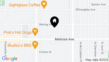 Map of 732 N Orange Drive, Los Angeles CA, 90038