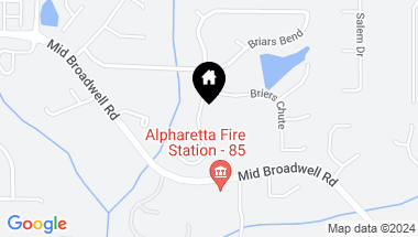 Map of 1230 Briers Creek Drive, Alpharetta GA, 30004