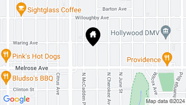 Map of 735 N Las Palmas Avenue, Los Angeles CA, 90038