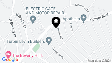 Map of 811 N Foothill Road, Beverly Hills CA, 90210