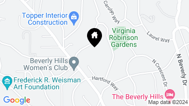 Map of 1024 Summit Drive, Beverly Hills CA, 90210