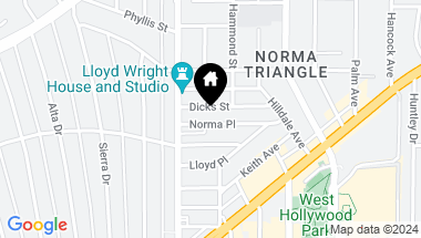 Map of 9027 Norma Place, West Hollywood CA, 90069