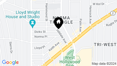 Map of 857 Hilldale Ave, West Hollywood CA, 90069