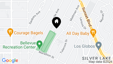 Map of 950 Edgecliffe Drive, Los Angeles CA, 90026