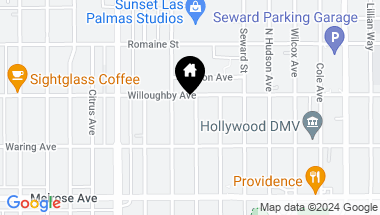 Map of 847 N Cherokee Ave, Los Angeles CA, 90038
